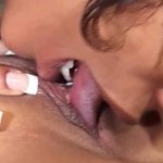 Ebony Donna Red licking Leilani Lis pierced Clit