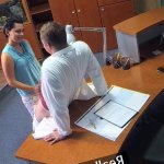 FakeHospital Patient overhears doctor fucking nurse then fucks him too