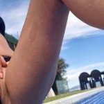 Public wet masturbation till orgasm