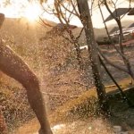 Nude Stepmom showers off my Cum at Public beach after Risky Cumshot
