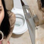 Why step son in public toilet with step mom? Stepmommy get risky cum in coffee