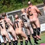 Football match takes place completely naked as part of protest in Germany