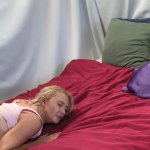Stepdad pumps stepdaughters pussy full of cum after cuming in her wifes ass