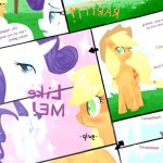Rarity and Aplejack porn comic