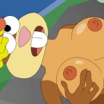 Top-notch doll Sandy adores group sex SpongeBob Squidward