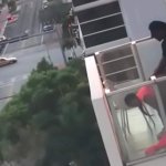 ebony couple sex on the balcony