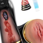 : Vibrating Male Masturbator Sex Toys for Men Male Sex Toys Realistic Textured Pocket Pussy Mens Stroker with 10 Vibration Mode Hands-Free Blowjob Machine Masturbators for Penis Training Men Pleasure : Health