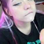 Deep suck drool and vibrator on Cam