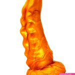 Dragon Horn Dildo Gold
