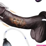 : Leyuto 8.46 Black Squirting Dildo Realistic Ejaculating Toy Silicone Real Skin Ejaculating Dildo with 7 Vib Modes Curved Electric Penis for G-Spot Anal Play Vibromassage Devices for Women Men : Health