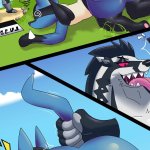 Lucario Obstagoon gay furry comic