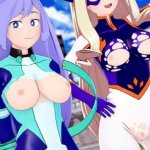 My Hero Academia Nejire and Mt Lady GET CREAMPIED Threesome POV Hentai