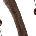 Eden 13 Extra Long 2 Thick Realistic Dildo Cock Strap On sex Toy Brown