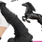 13 Inch Black Big Fantasy Horse Dildo
