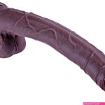 Dildo extra lungo XXXL da 46 cm un dildo realistico in silicone nero con una grande