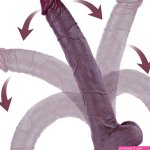 Dildo extra lungo XXXL da 46 cm un dildo realistico in silicone nero con una grande