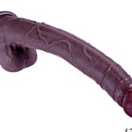 Dildo extra lungo XXXL da 46 cm un dildo realistico in silicone nero con una grande ventosa per la stimolazione vaginale e del punto G e un pene più spesso e allungato