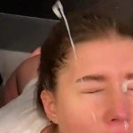 Beautiful girl eats huge cumshots on face after brushing teeth Jolie Butt