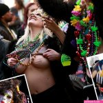 New Orleans Mardi Gras festival sees women flash their boobs as thousands turn out for amazing party parade