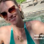 January Jones Sexy Big Boobs In A Pool