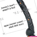 Doc Johnson Classic Dickie Rambone Dildo 17 Ebony