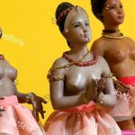 Old-fashioned Thai Topless Dancer Dolls Exhibited Editorial Stock Photo