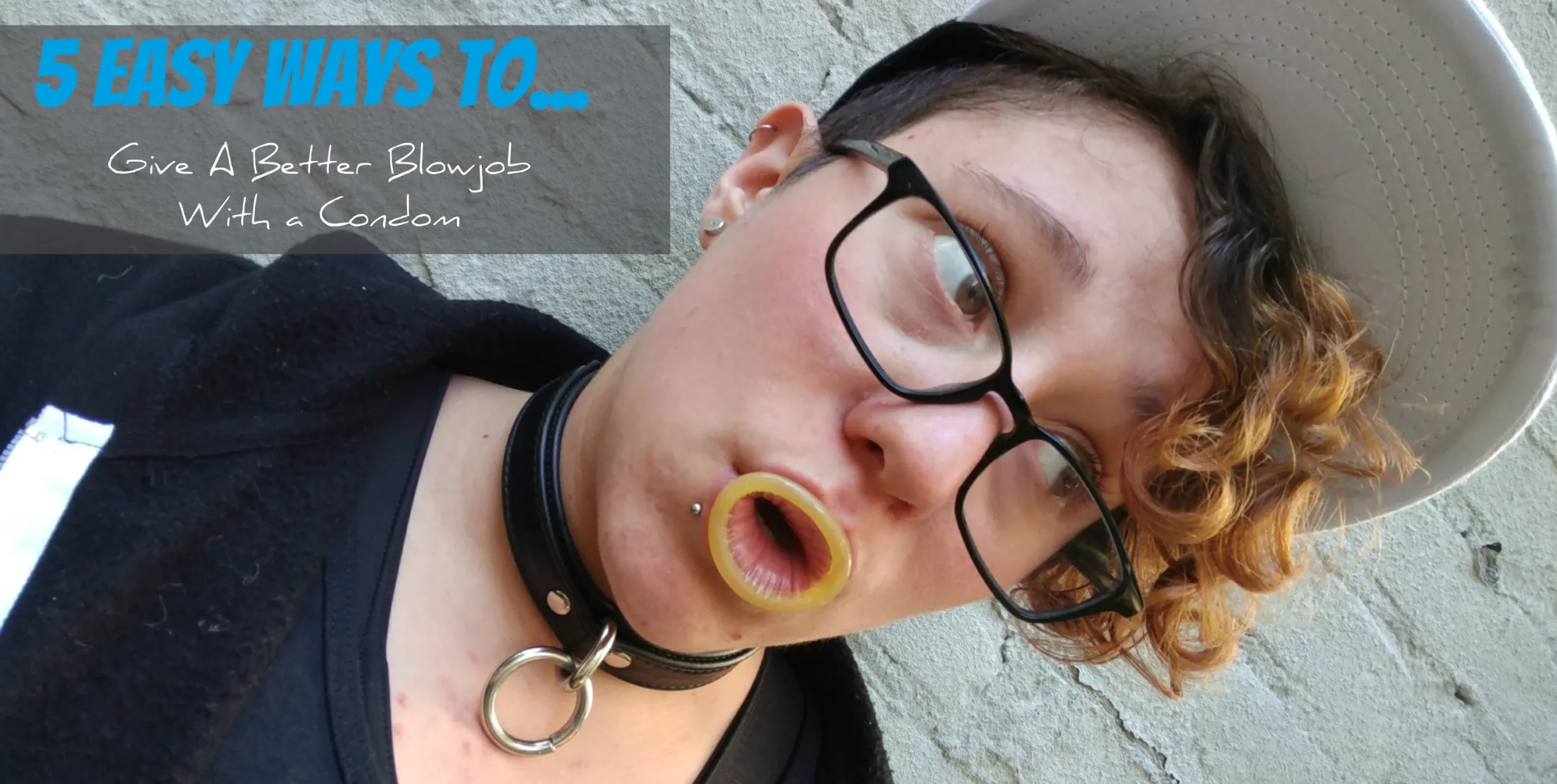 Condon blowjob (photos)